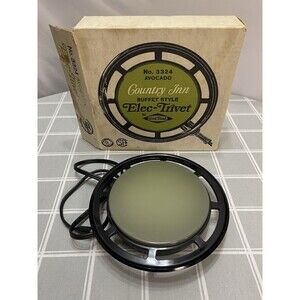 Vtg West Bend Country Inn Elec-Trivet Buffet Style No. 3324 Avocado Green w/ BOX